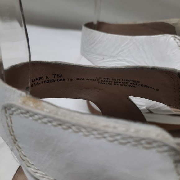 Pure sole Darla leather white ankle strap sandal 7 - Picture 5 of 7